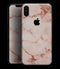Rose Pink Marble & Digital Gold Frosted Foil V6 - iPhone XS MAX, XS/X, 8/8+, 7/7+, 5/5S/SE Skin-Kit (All iPhones Avaiable)