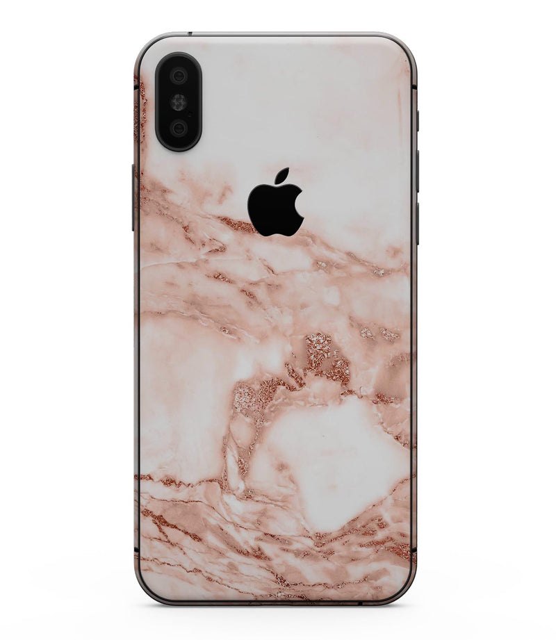 Rose Pink Marble & Digital Gold Frosted Foil V8 - iPhone XS MAX, XS/X, 8/8+, 7/7+, 5/5S/SE Skin-Kit (All iPhones Avaiable)