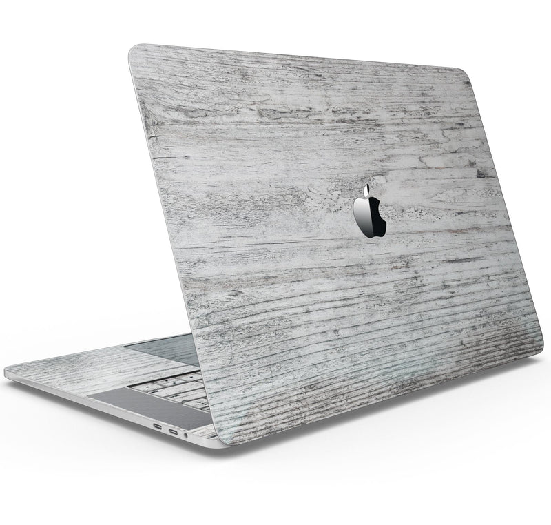 Rough White Wood - Skin Decal Wrap Kit Compatible with the Apple MacBook Pro, Pro with Touch Bar or Air (11", 12", 13", 15" & 16" - All Versions Available)