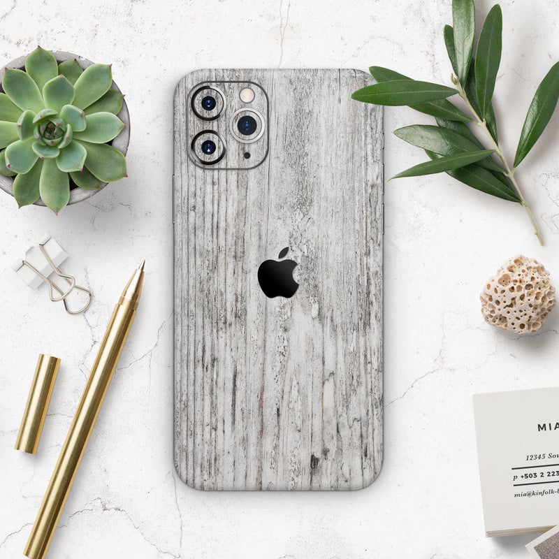 Rough White Wood - Skin-Kit for the Apple iPhone 11, 11 Pro or 11 Pro Max
