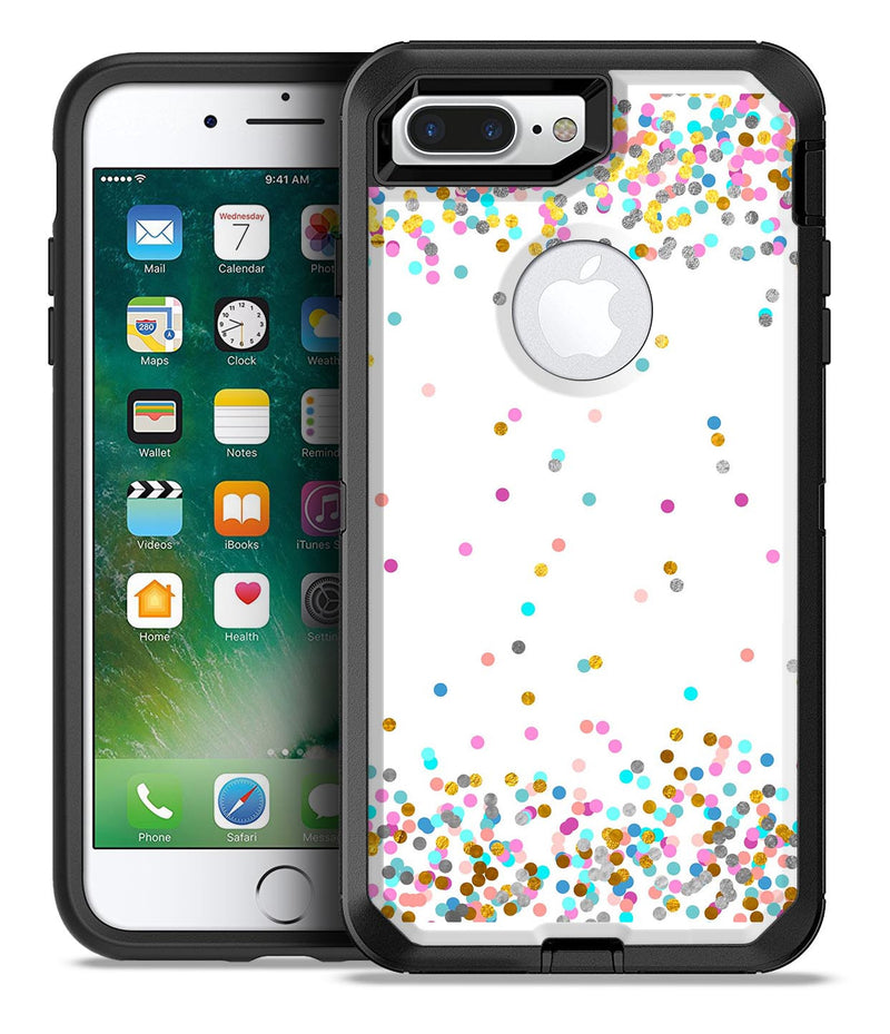 Scattered Colorful Micro Dots All Over - iPhone 7 or 7 Plus Commuter Case Skin Kit
