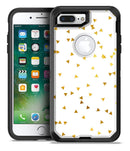 Scattered Golden Micro Triangles - iPhone 7 or 7 Plus Commuter Case Skin Kit