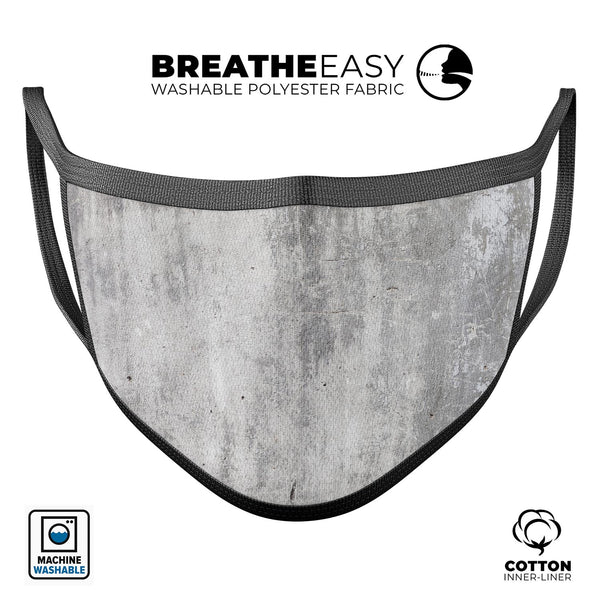 Scratched Concrete - Made in USA Mouth Cover Unisex Anti-Dust Cotton Blend Reusable & Washable Face Mask with Adjustable Sizing for Adult or Child