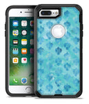 Shabby Chic Blue Watercolor Pattern - iPhone 7 or 7 Plus Commuter Case Skin Kit