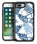 Shades of Blue Whispy Feathers - iPhone 7 or 7 Plus Commuter Case Skin Kit