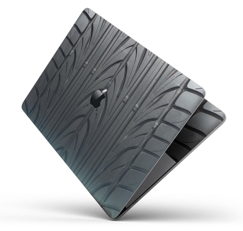 Shiny Black Tire Tread - Skin Decal Wrap Kit Compatible with the Apple MacBook Pro, Pro with Touch Bar or Air (11", 12", 13", 15" & 16" - All Versions Available)
