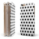 Slate Black All Over Star Pattern iPhone 6/6s or 6/6s Plus 2-Piece Hybrid INK-Fuzed Case