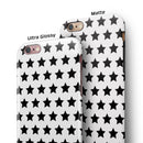 Slate Black All Over Star Pattern iPhone 6/6s or 6/6s Plus 2-Piece Hybrid INK-Fuzed Case