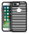 Slate Black Bold Hoizontal Lines - iPhone 7 or 7 Plus Commuter Case Skin Kit