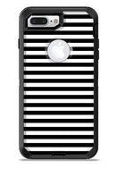 Slate Black Bold Hoizontal Lines - iPhone 7 or 7 Plus Commuter Case Skin Kit