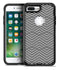 Slate Black Chevron with Translucent Backing - iPhone 7 or 7 Plus Commuter Case Skin Kit