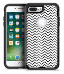 Slate Black Contrasting Bold and Thin Chevron - iPhone 7 or 7 Plus Commuter Case Skin Kit