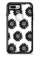 Slate Black Daisy's with Translucent Backing - iPhone 7 or 7 Plus Commuter Case Skin Kit