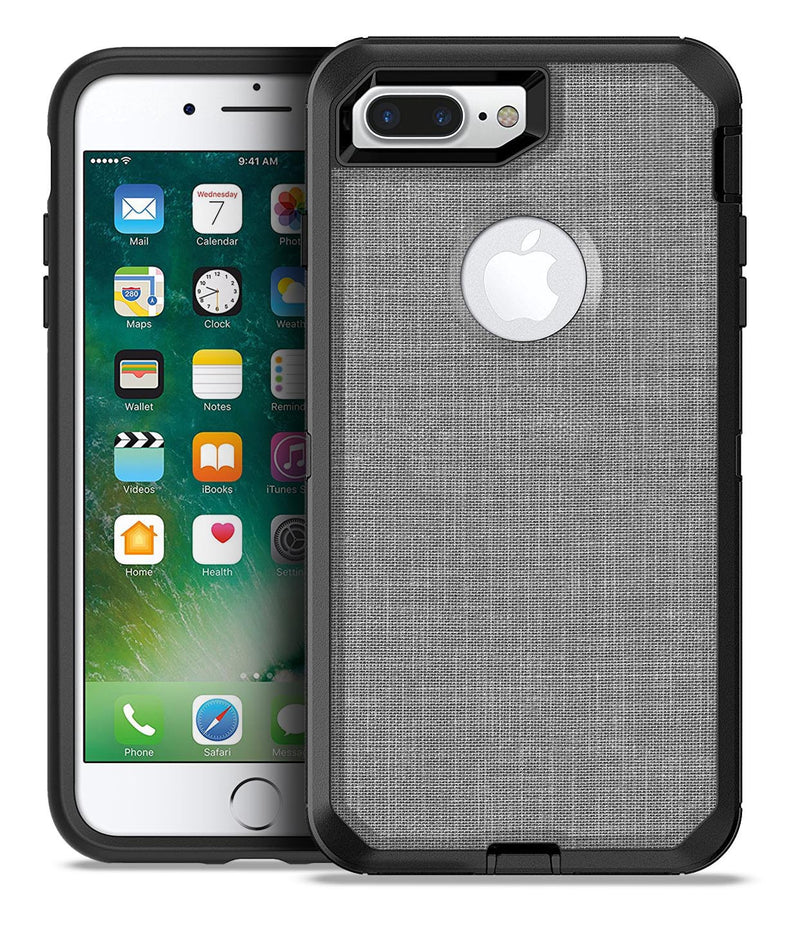 Slate Gray Scratched Fabric - iPhone 7 or 7 Plus Commuter Case Skin Kit