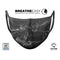 Smooth Black Marble - Made in USA Mouth Cover Unisex Anti-Dust Cotton Blend Reusable & Washable Face Mask with Adjustable Sizing for Adult or Child