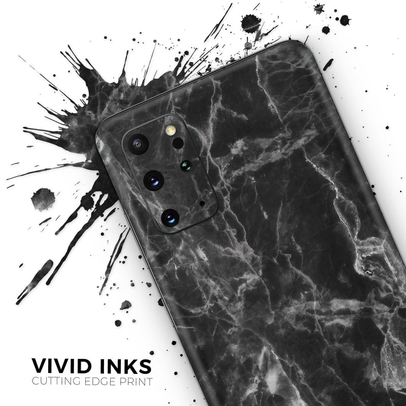 Smooth Black Marble - Full Body Skin Decal Wrap Kit for Samsung Galaxy Phones
