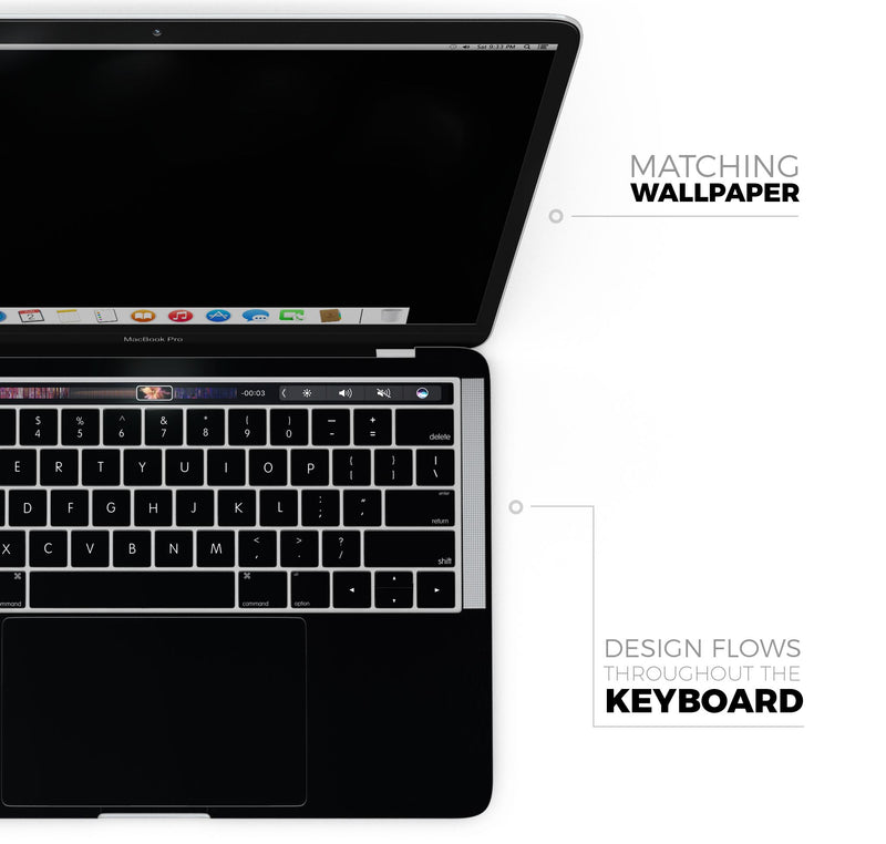 The Solid State Black - Skin Decal Wrap Kit Compatible with the Apple MacBook Pro, Pro with Touch Bar or Air (11", 12", 13", 15" & 16" - All Versions Available)