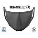 Solid Dark Gray - Made in USA Mouth Cover Unisex Anti-Dust Cotton Blend Reusable & Washable Face Mask with Adjustable Sizing for Adult or Child