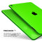 Solid Lime Green V2 - Full Body Skin Decal for the Apple iPad Pro 12.9", 11", 10.5", 9.7", Air or Mini (All Models Available)