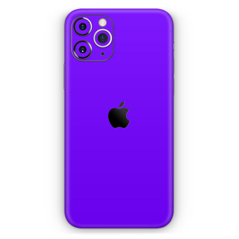 Solid Purple - Skin-Kit compatible with the Apple iPhone 12, 12 Pro Max, 12 Mini, 11 Pro or 11 Pro Max (All iPhones Available)