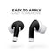 Solid State Black - Full Body Skin Decal Wrap Kit for the Wireless Bluetooth Apple Airpods Pro, AirPods Gen 1 or Gen 2 with Wireless Charging