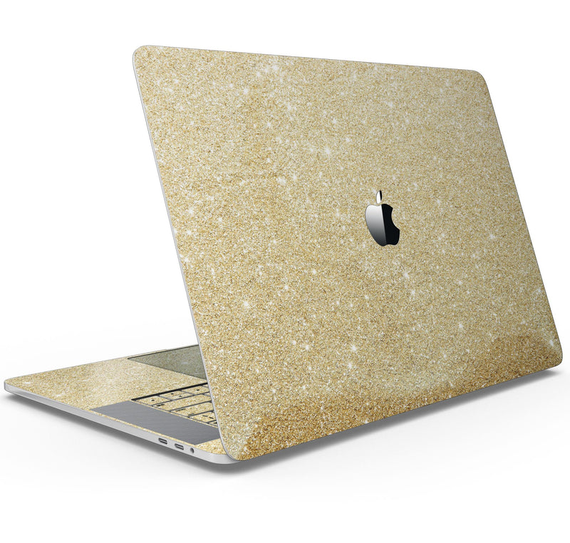 Sparkling Gold Ultra Metallic Glitter - Skin Decal Wrap Kit Compatible with the Apple MacBook Pro, Pro with Touch Bar or Air (11", 12", 13", 15" & 16" - All Versions Available)