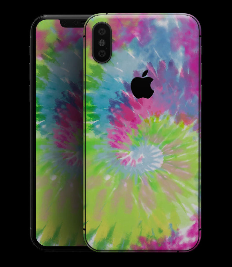 Spiral Tie Dye V7 - iPhone XS MAX, XS/X, 8/8+, 7/7+, 5/5S/SE Skin-Kit (All iPhones Avaiable)