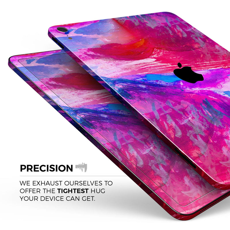 Splatter Blue and Red Oil - Full Body Skin Decal for the Apple iPad Pro 12.9", 11", 10.5", 9.7", Air or Mini (All Models Available)