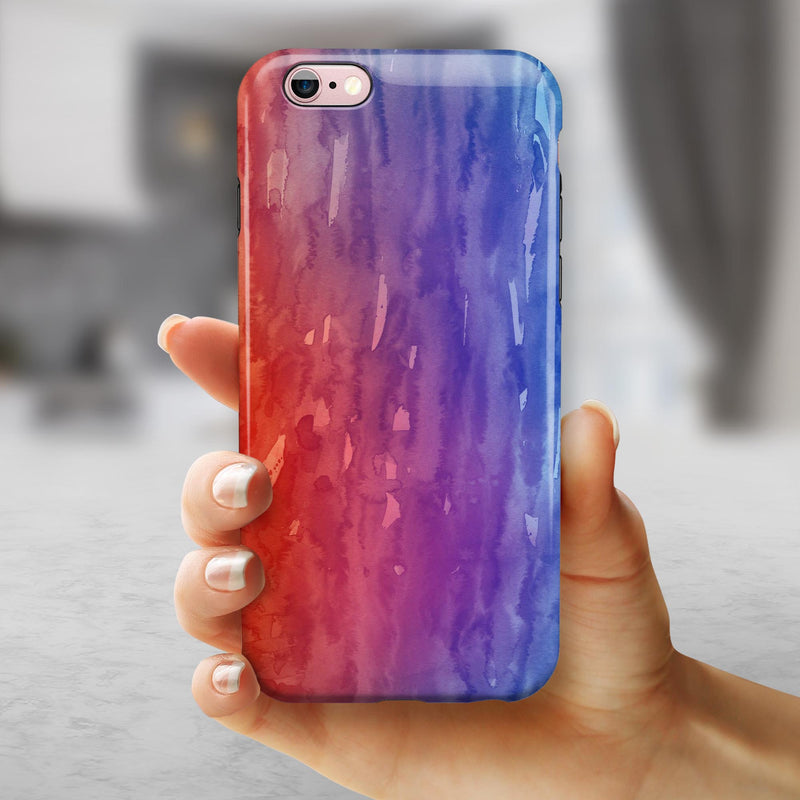 Splattered 483223 Absorbed Watercolor Texture iPhone 6/6s or 6/6s Plus 2-Piece Hybrid INK-Fuzed Case