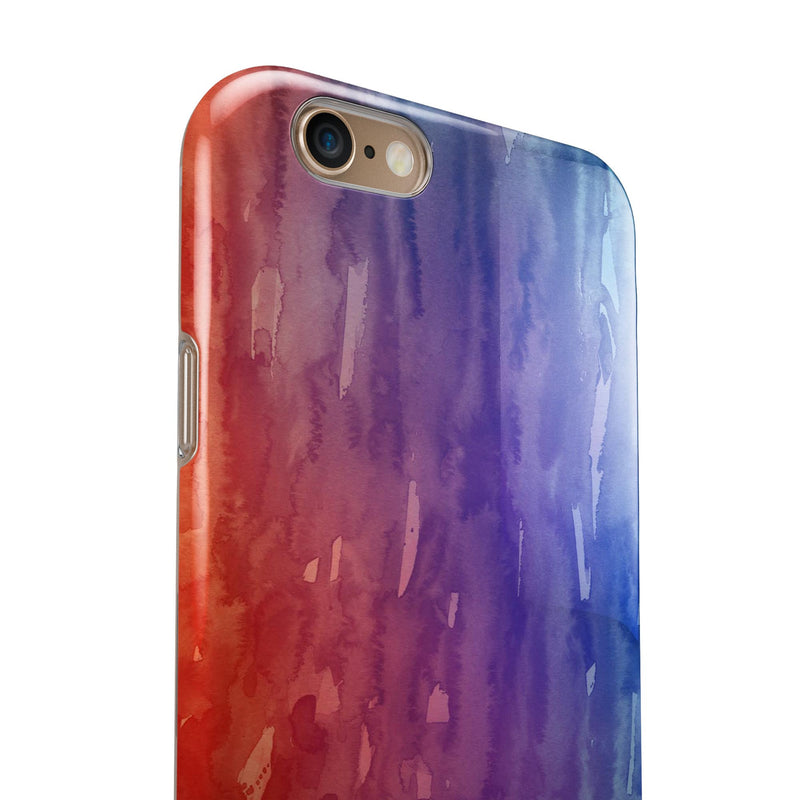 Splattered 483223 Absorbed Watercolor Texture iPhone 6/6s or 6/6s Plus 2-Piece Hybrid INK-Fuzed Case