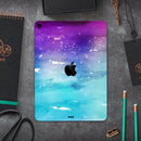 Splattered Ocean 4823 Absorbed Watercolor Texture - Full Body Skin Decal for the Apple iPad Pro 12.9", 11", 10.5", 9.7", Air or Mini (All Models Available)