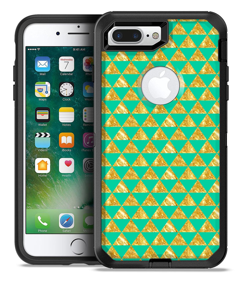 Summer Green and Gold v1 - iPhone 7 or 7 Plus Commuter Case Skin Kit