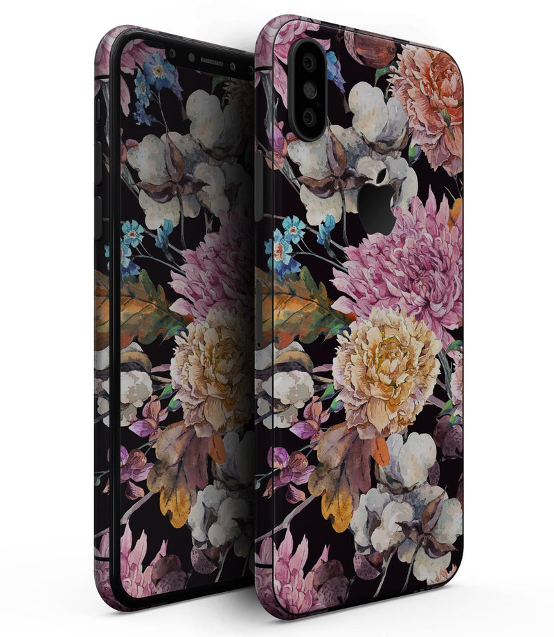 Summer Watercolor Floral v1 - iPhone XS MAX, XS/X, 8/8+, 7/7+, 5/5S/SE Skin-Kit (All iPhones Avaiable)