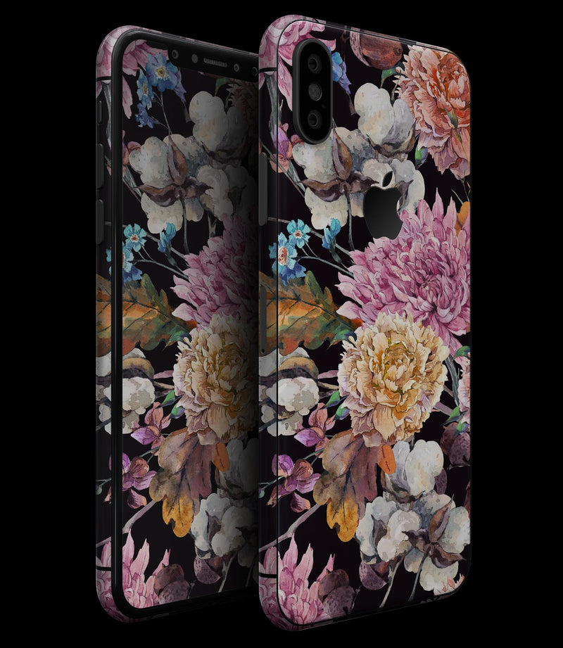 Summer Watercolor Floral v1 - iPhone XS MAX, XS/X, 8/8+, 7/7+, 5/5S/SE Skin-Kit (All iPhones Avaiable)
