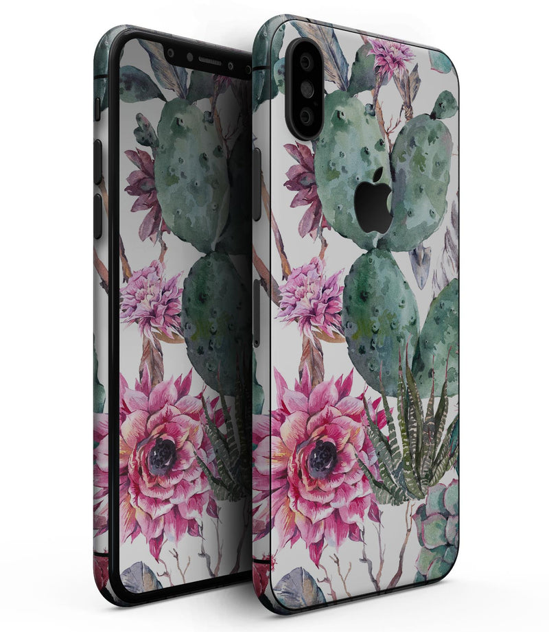 Summer Watercolor Floral v2 - iPhone XS MAX, XS/X, 8/8+, 7/7+, 5/5S/SE Skin-Kit (All iPhones Avaiable)