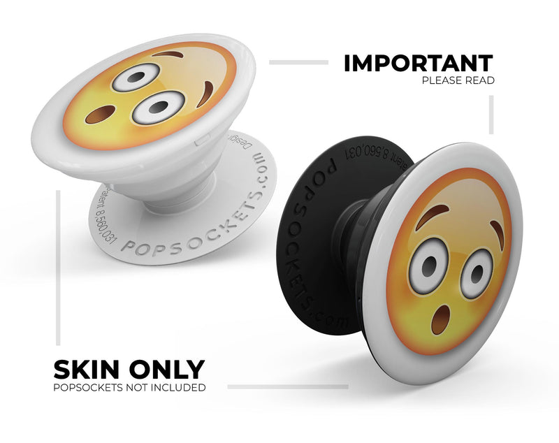Surprised Emoticon Emoji - Skin Kit for PopSockets and other Smartphone Extendable Grips & Stands