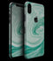 Swirling Mint Acrylic Marble - iPhone XS MAX, XS/X, 8/8+, 7/7+, 5/5S/SE Skin-Kit (All iPhones Avaiable)