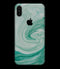 Swirling Mint Acrylic Marble - iPhone XS MAX, XS/X, 8/8+, 7/7+, 5/5S/SE Skin-Kit (All iPhones Avaiable)