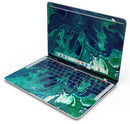Teal Oil Mixture - Skin Decal Wrap Kit Compatible with the Apple MacBook Pro, Pro with Touch Bar or Air (11", 12", 13", 15" & 16" - All Versions Available)