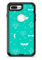Teal Doodles with Lightning - iPhone 7 or 7 Plus Commuter Case Skin Kit