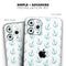 Teal Micro Anchors - Skin-Kit compatible with the Apple iPhone 12, 12 Pro Max, 12 Mini, 11 Pro or 11 Pro Max (All iPhones Available)