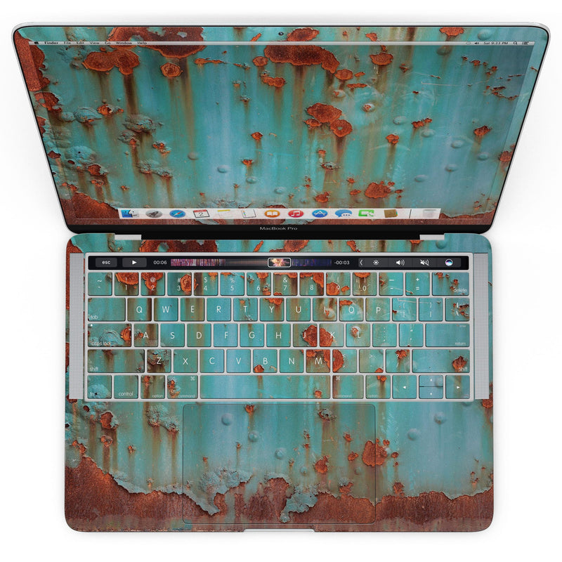 MacBook Pro with Touch Bar Skin Kit - Teal_Painted_Rustic_Metal-MacBook_13_Touch_V4.jpg?