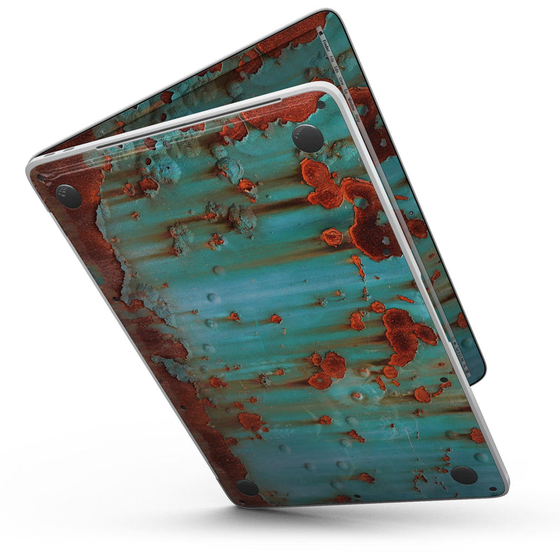 MacBook Pro with Touch Bar Skin Kit - Teal_Painted_Rustic_Metal-MacBook_13_Touch_V6.jpg?