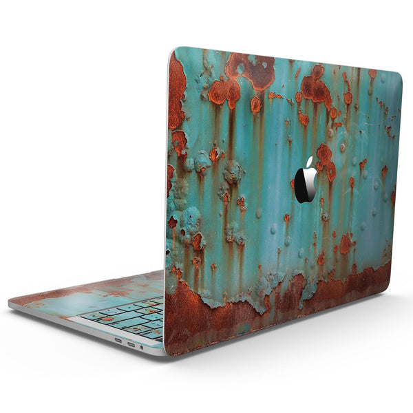MacBook Pro with Touch Bar Skin Kit - Teal_Painted_Rustic_Metal-MacBook_13_Touch_V9.jpg?