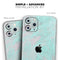 Teal Slate Marble Surface V23 - Skin-Kit compatible with the Apple iPhone 12, 12 Pro Max, 12 Mini, 11 Pro or 11 Pro Max (All iPhones Available)