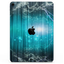 Teal Twilight Zone with Strikes of Lightening - Full Body Skin Decal for the Apple iPad Pro 12.9", 11", 10.5", 9.7", Air or Mini (All Models Available)
