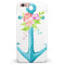 Teal Watercolor Floral Anchor iPhone 6/6s or 6/6s Plus INK-Fuzed Case