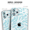 Teal Zendoodle Feathers - Skin-Kit compatible with the Apple iPhone 12, 12 Pro Max, 12 Mini, 11 Pro or 11 Pro Max (All iPhones Available)