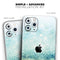 Teal and Aqua Unfocused Sparkling Orbs - Skin-Kit compatible with the Apple iPhone 12, 12 Pro Max, 12 Mini, 11 Pro or 11 Pro Max (All iPhones Available)