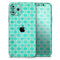 Teal and White Bubble Morrocan Pattern - Skin-Kit compatible with the Apple iPhone 12, 12 Pro Max, 12 Mini, 11 Pro or 11 Pro Max (All iPhones Available)